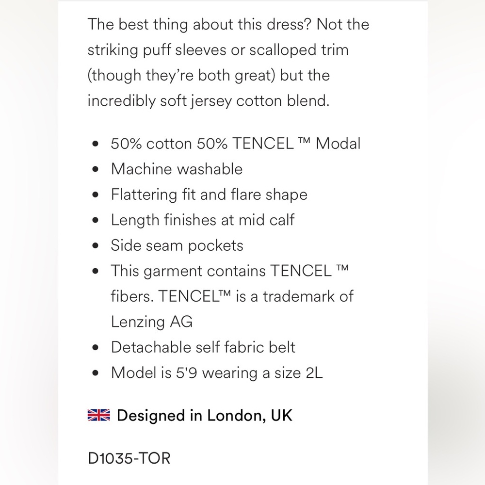 Boden Trim Smock Detail Dress size 10 - Picture 5 of 5